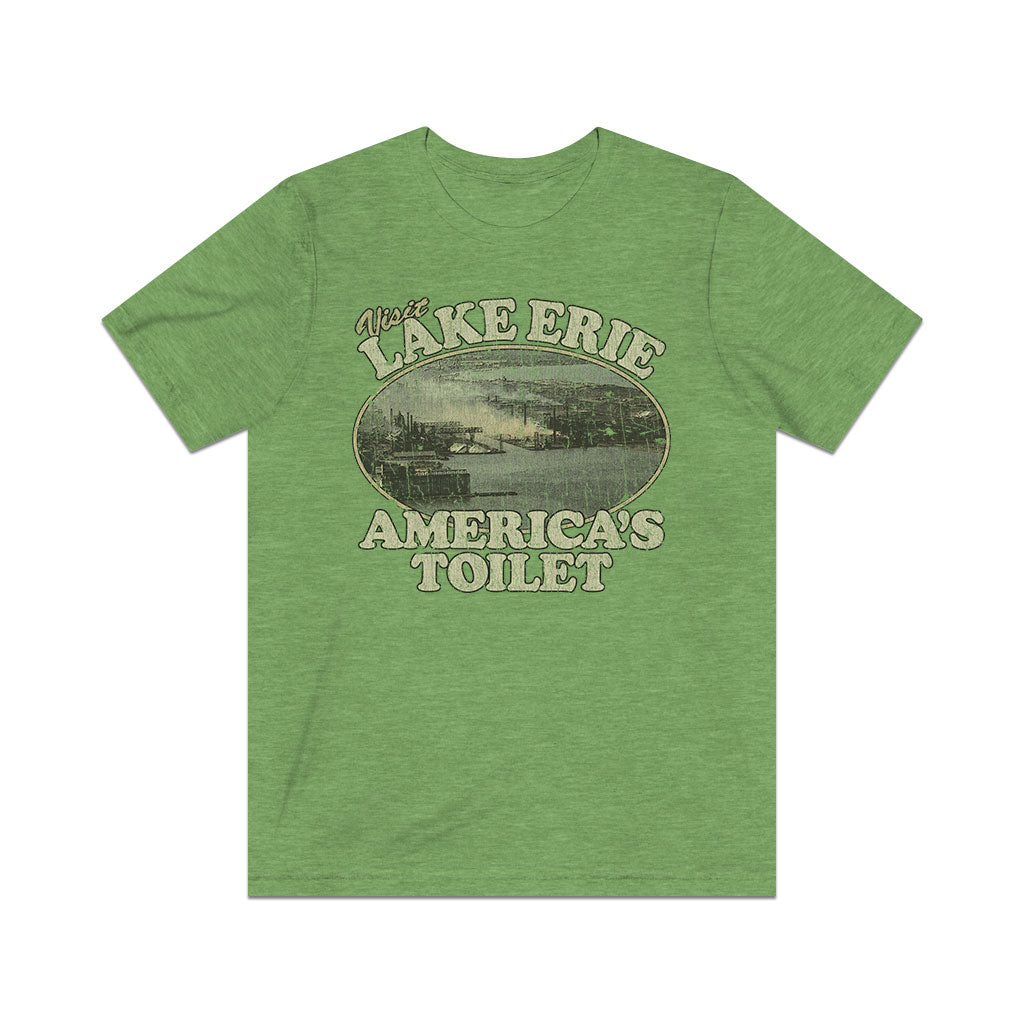 Visit Lake Erie: America's Toilet 1972 Vintage Men's T-Shirt