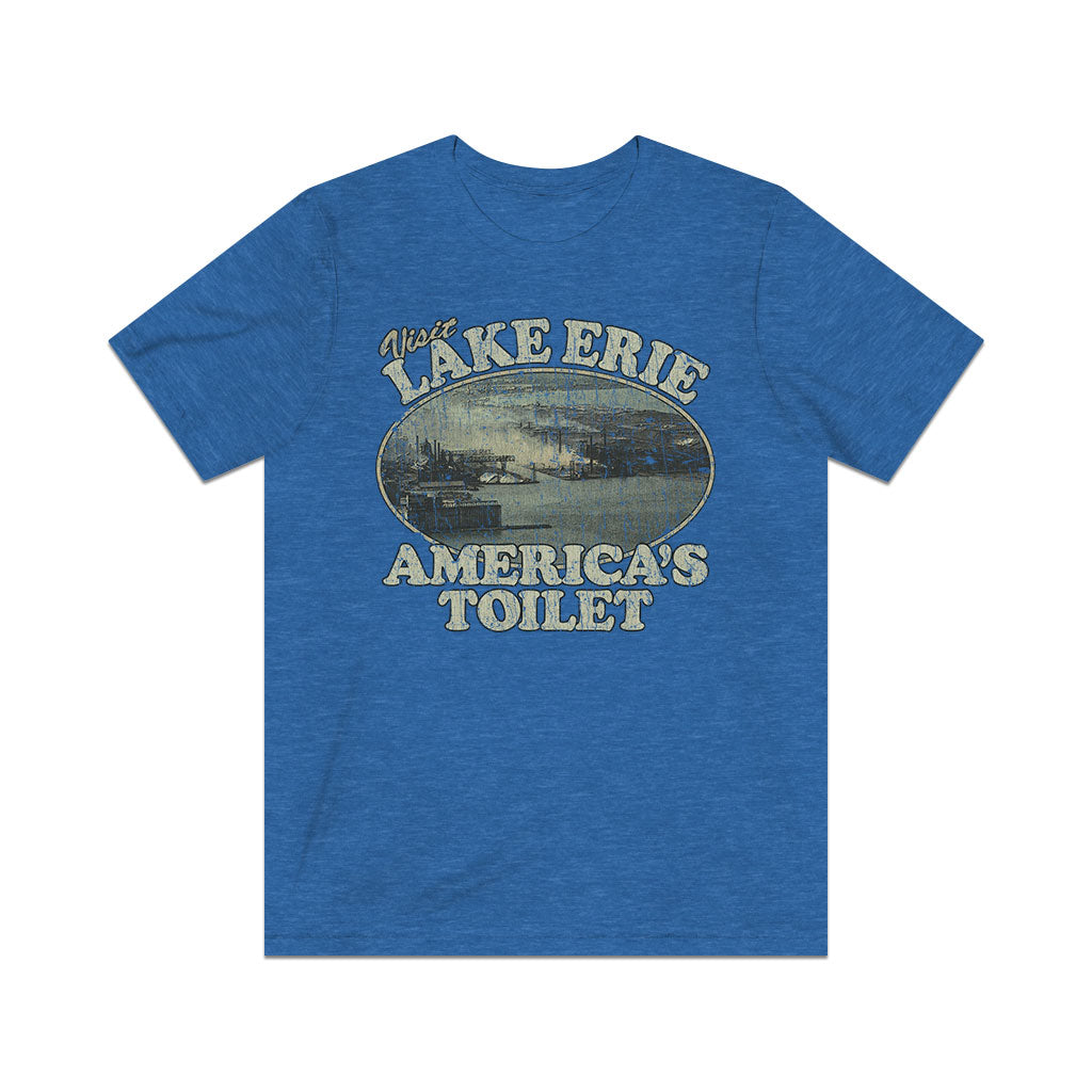 Visit Lake Erie: America's Toilet 1972 Vintage Men's T-Shirt