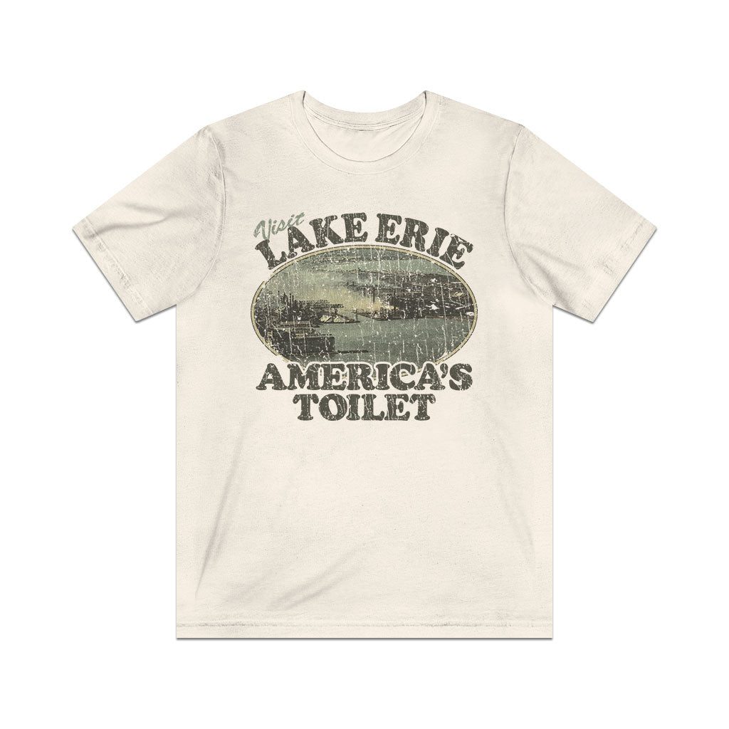 Visit Lake Erie: America's Toilet 1972 Vintage Men's T-Shirt