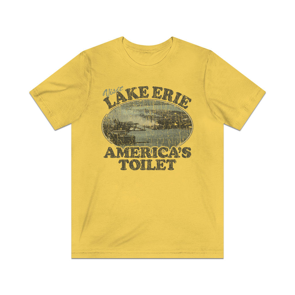 Visit Lake Erie: America's Toilet 1972 Vintage Men's T-Shirt