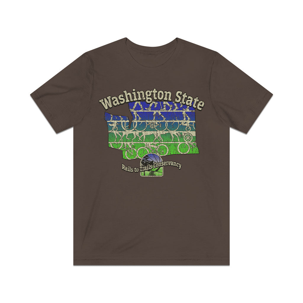 Washington State Rail Trails 1986 Vintage Men's T-Shirt