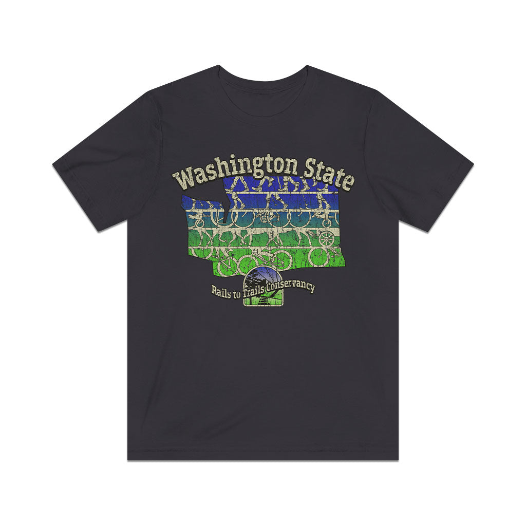 Washington State Rail Trails 1986 Vintage Men's T-Shirt