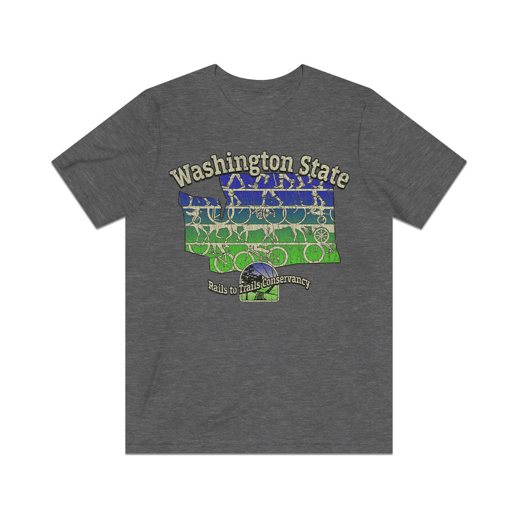 Washington State Rail Trails 1986 Vintage Men's T-Shirt