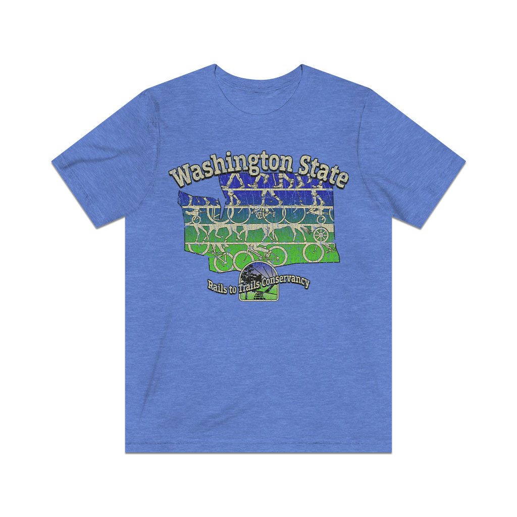 Washington State Rail Trails 1986 Vintage Men's T-Shirt