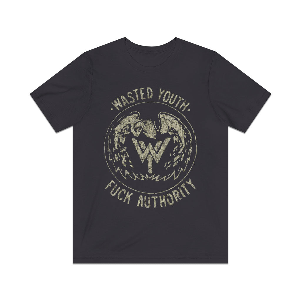 Wasted Youth Fuck Authority 1981 Vintage Men's T-Shirt