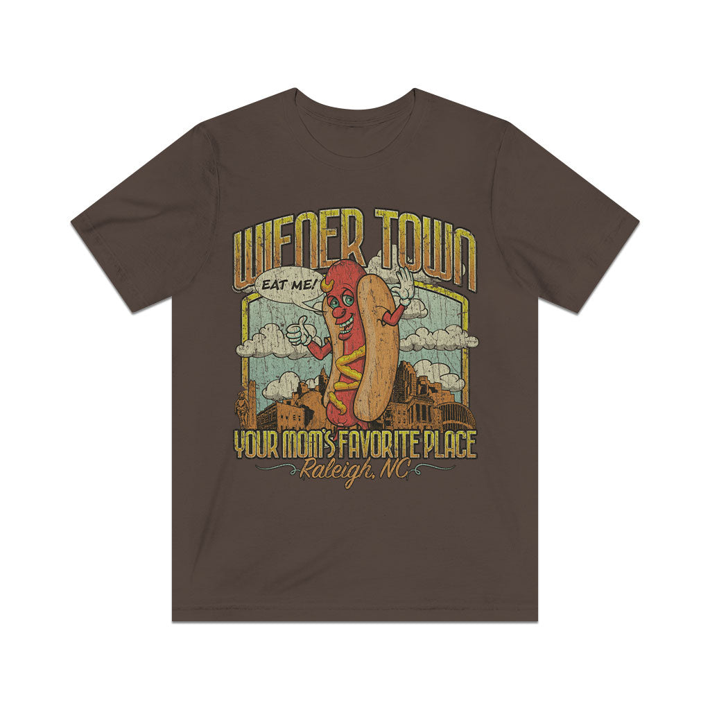Wiener Town Hot Dogs 1987 Vintage Men's T-Shirt