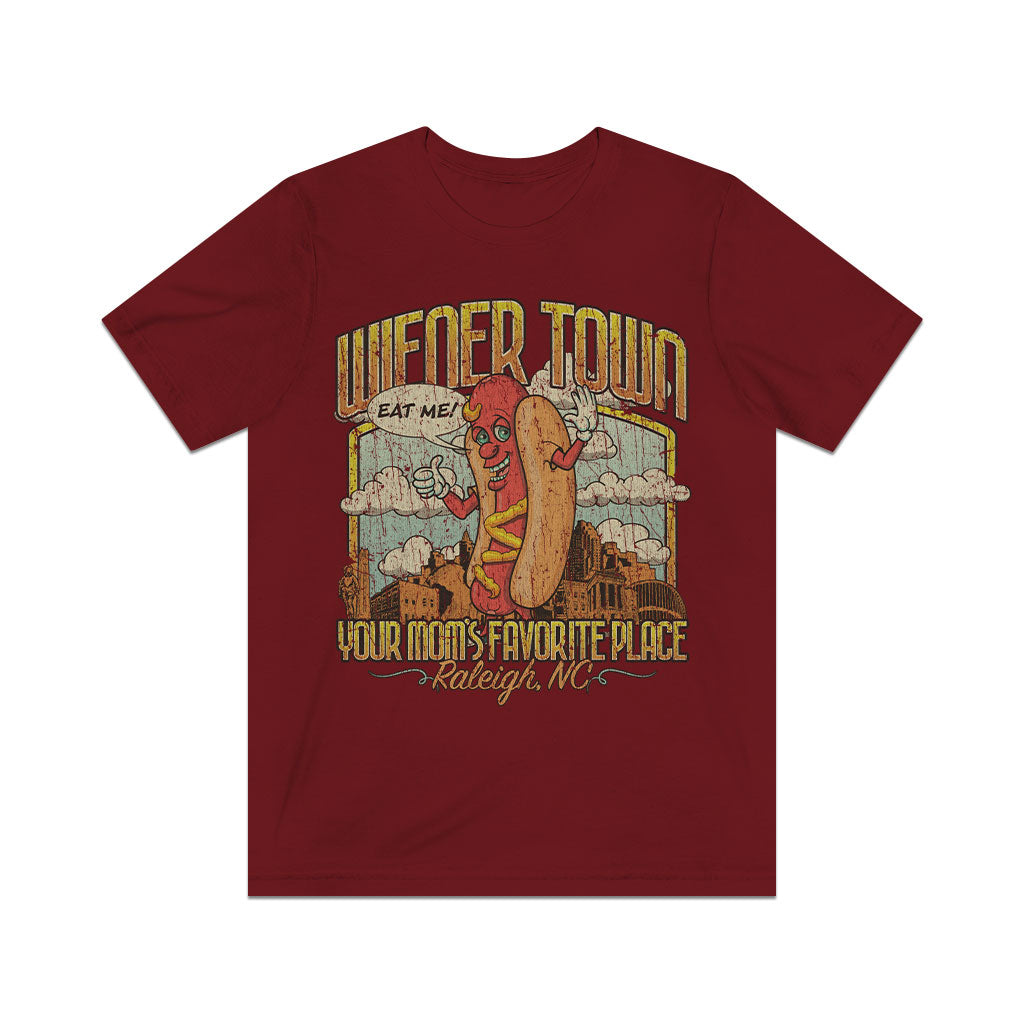 Wiener Town Hot Dogs 1987 Vintage Men's T-Shirt