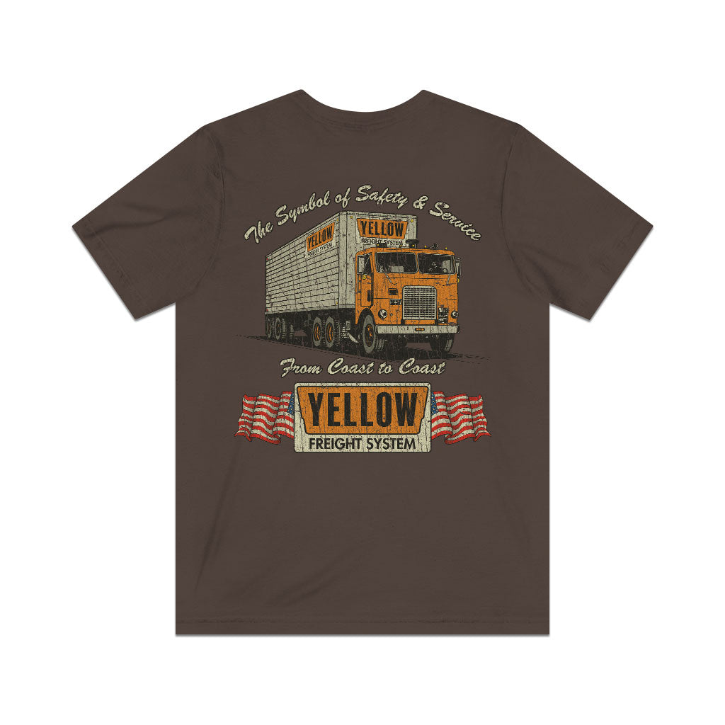 Yellow Freight Symbol of Safety 1968 F/B Vintage Men's T-Shirt
