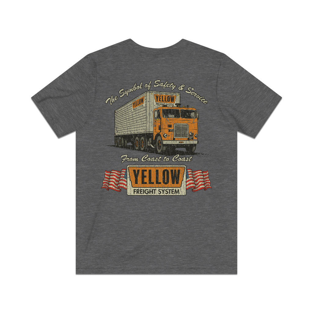Yellow Freight Symbol of Safety 1968 F/B Vintage Men's T-Shirt