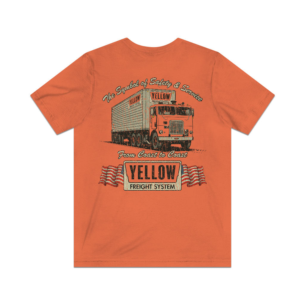Yellow Freight Symbol of Safety 1968 F/B Vintage Men's T-Shirt