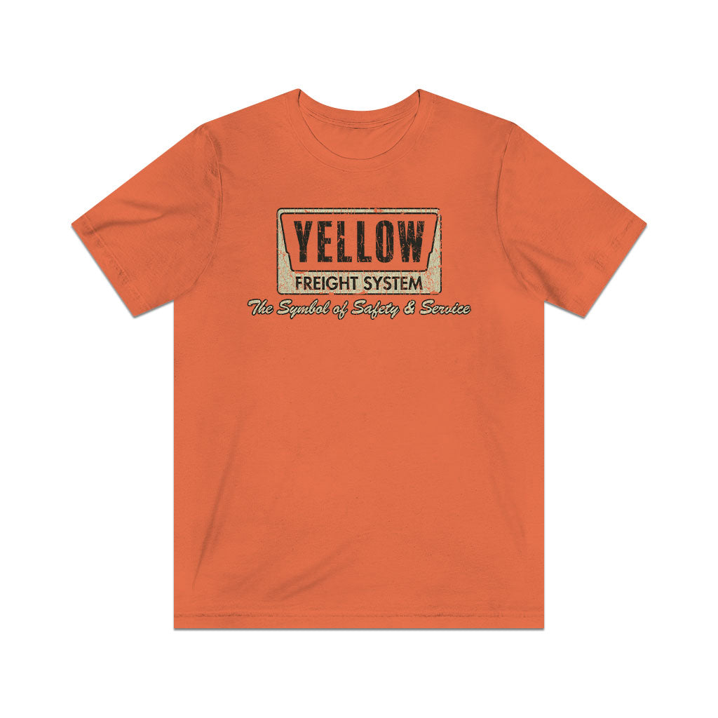Yellow Freight Symbol of Safety 1968 F/B Vintage Men's T-Shirt
