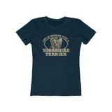 Life is Merrier With a Yorkshire Terrier 1982 Vintage Women's T-Shirt
