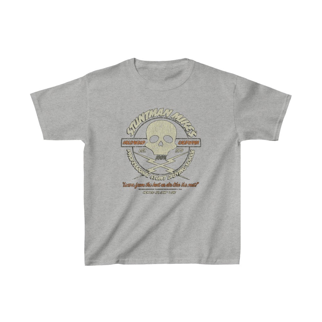 Stuntman Mike's Professional Stunt Driving School 1979 Vintage Kid's T-Shirt