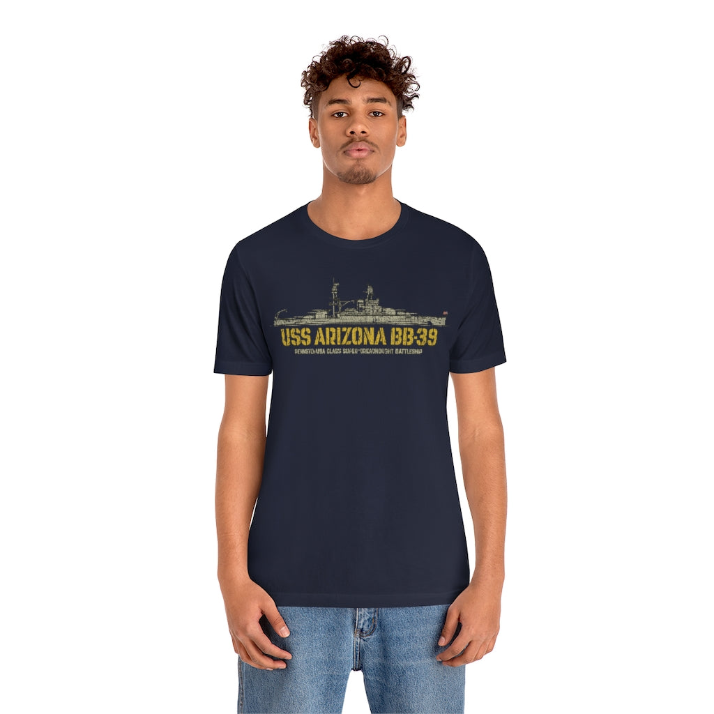USS Arizona BB-39 1916 Vintage Men's T-Shirt