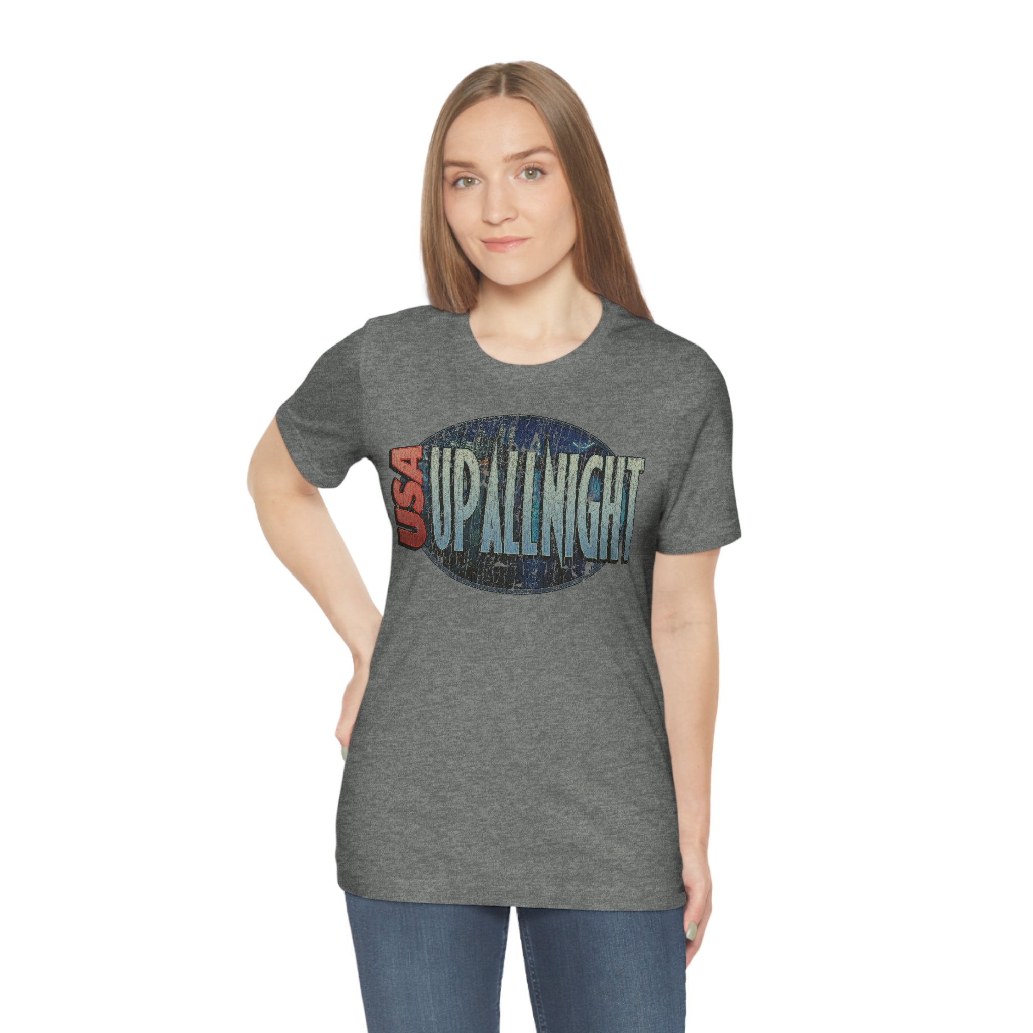 USA Up All Night 1989 Vintage Men's T-Shirt