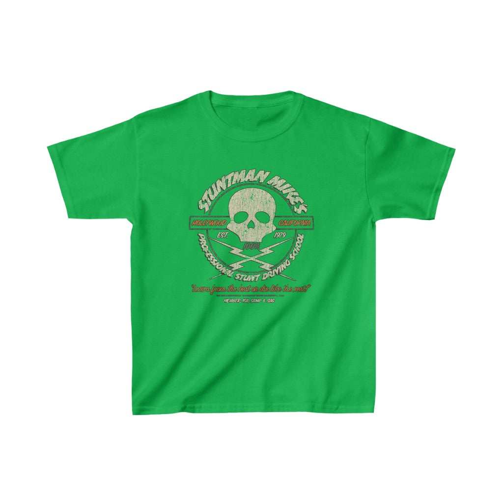 Stuntman Mike's Professional Stunt Driving School 1979 Vintage Kid's T-Shirt