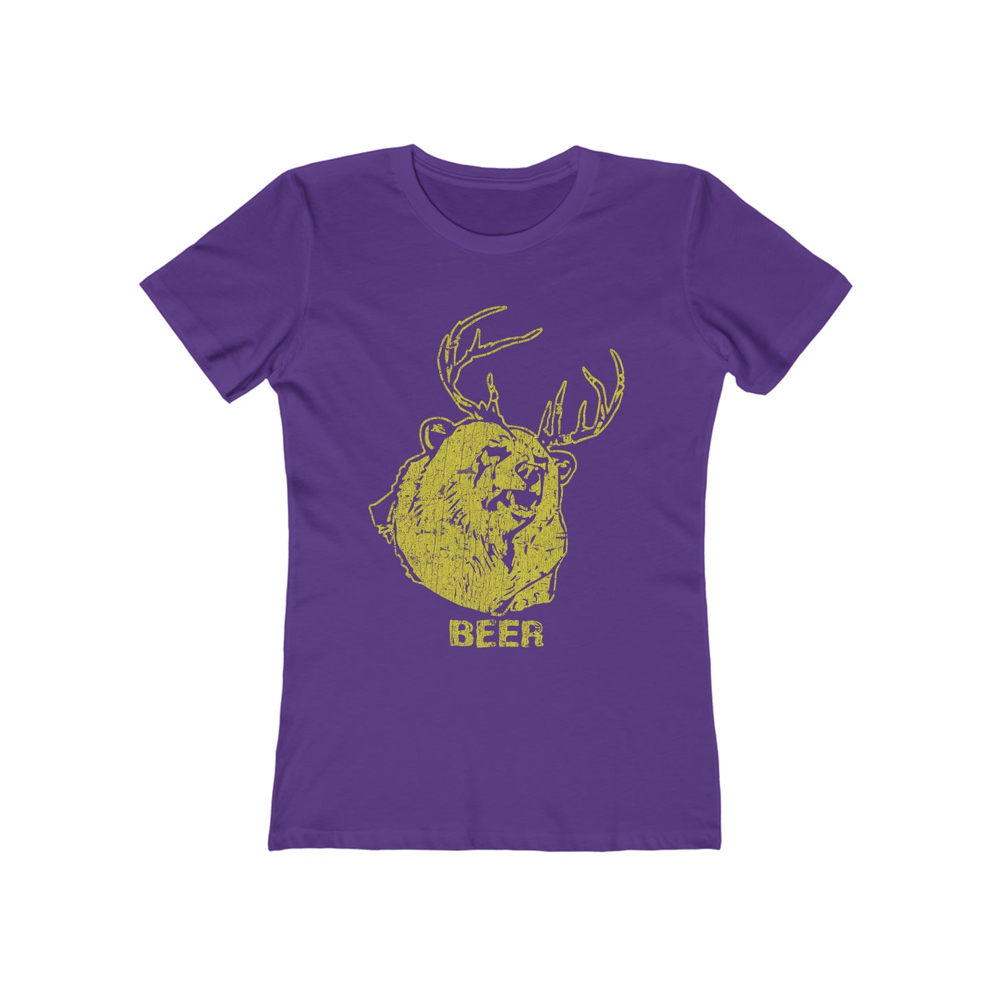 Bear + Deer = Beer 2010 Vintage Women's T-Shirt
