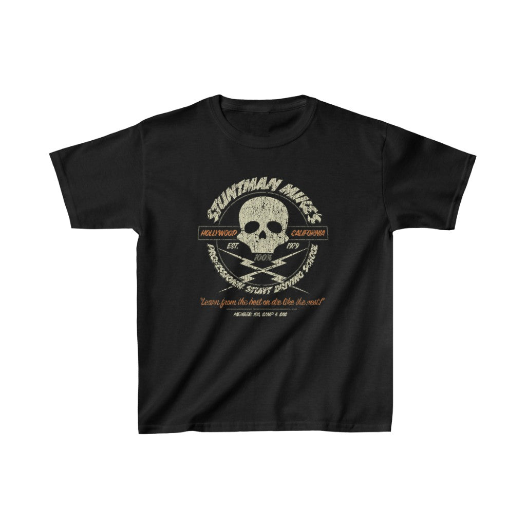 Stuntman Mike's Professional Stunt Driving School 1979 Vintage Kid's T-Shirt
