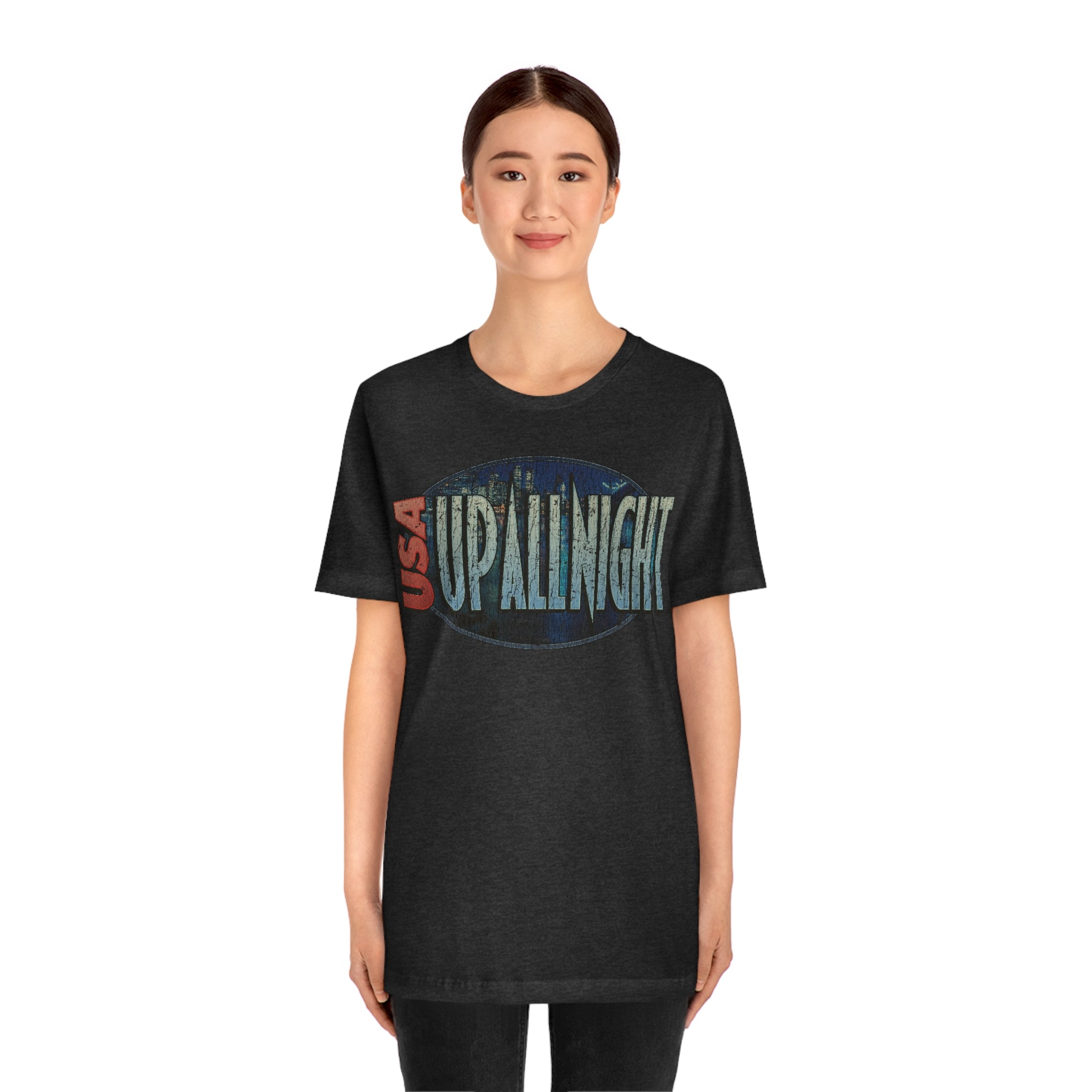 USA Up All Night 1989 Vintage Men's T-Shirt