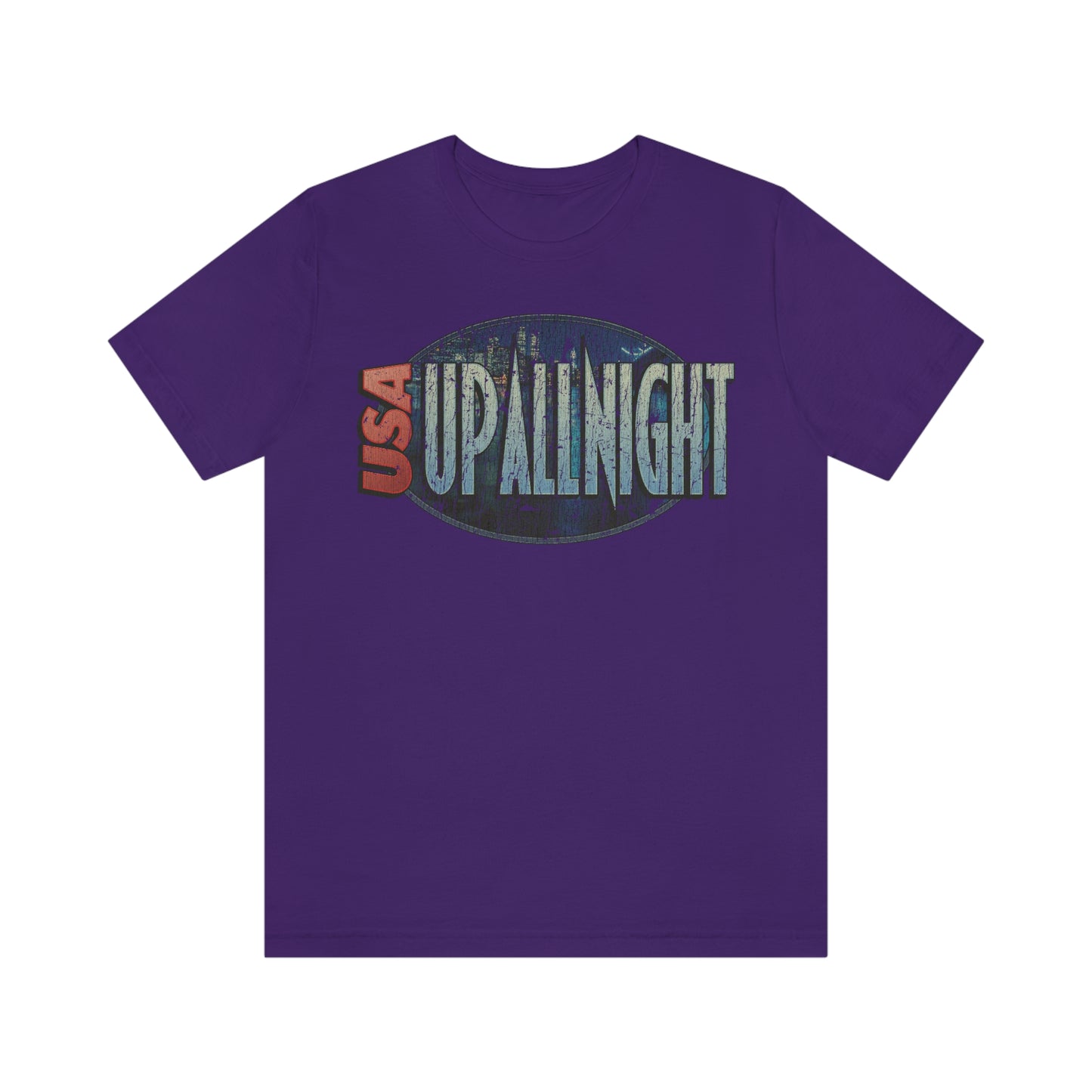 USA Up All Night 1989 Vintage Men's T-Shirt