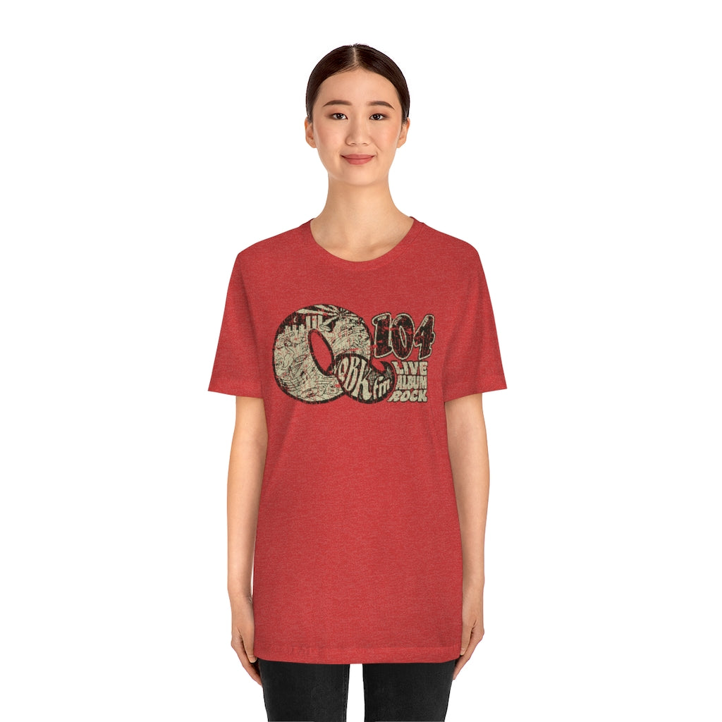 Q104 FM Live Album Rock 1972 Vintage Men's T-Shirt