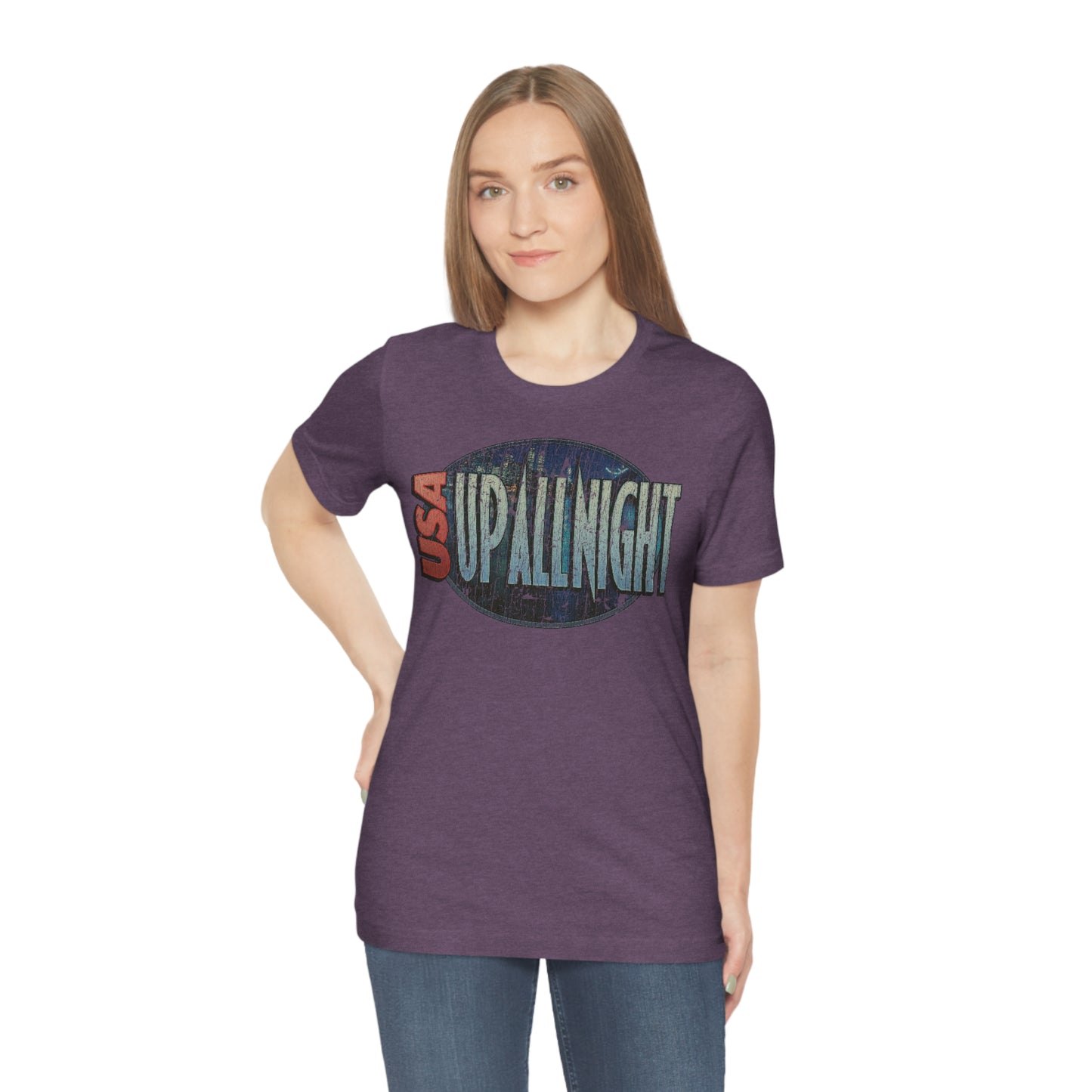 USA Up All Night 1989 Vintage Men's T-Shirt