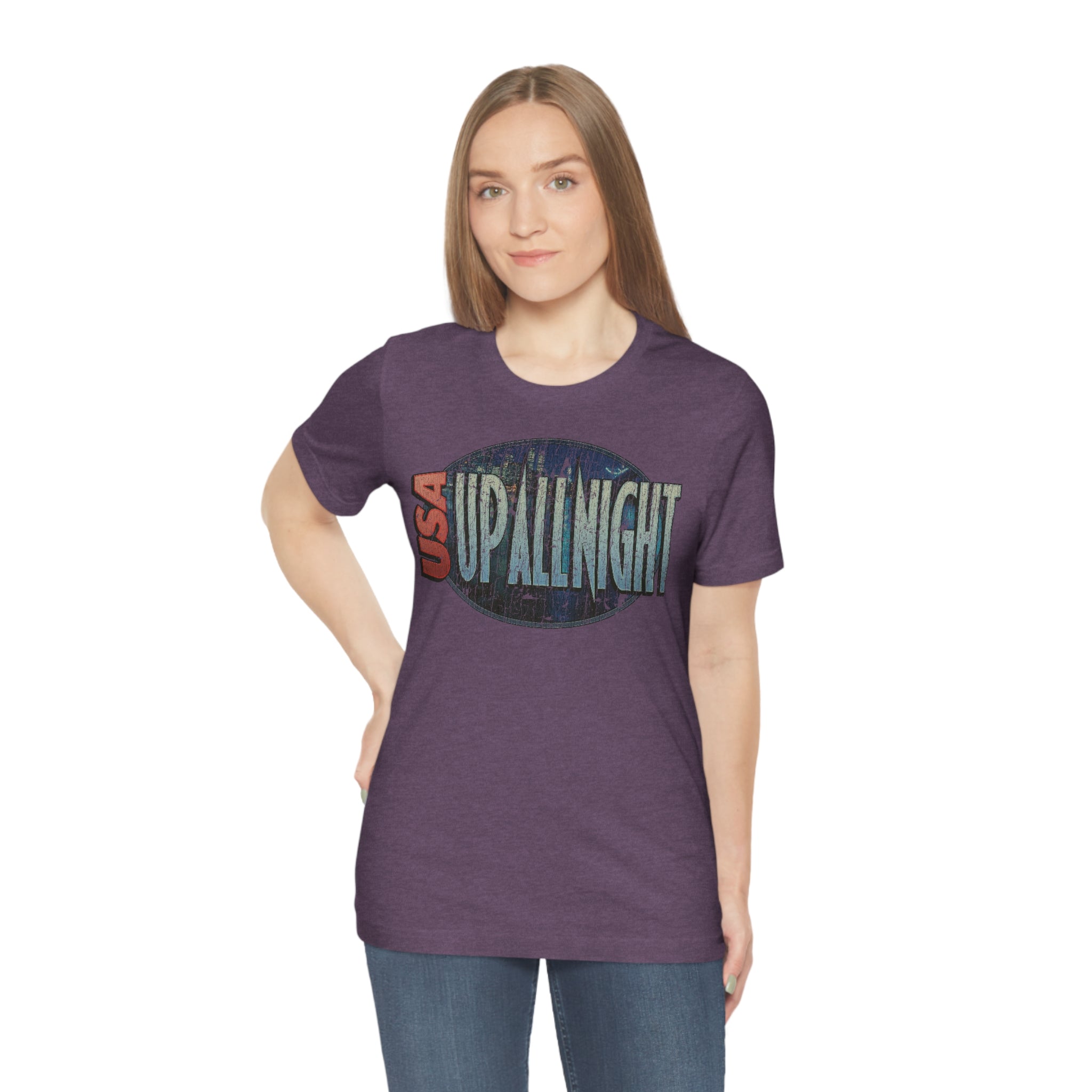 USA Up All Night 1989 Vintage Men's T-Shirt