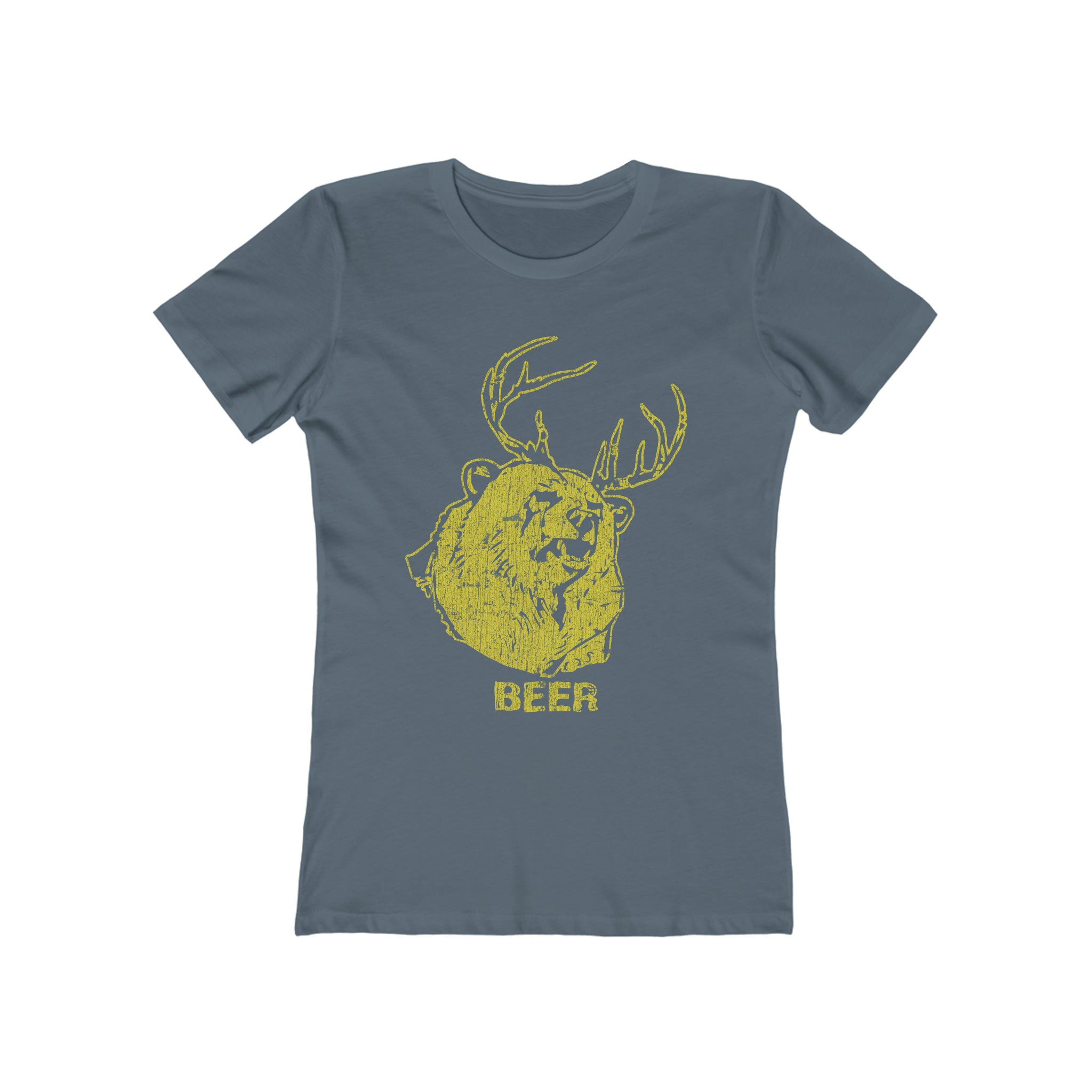 Bear + Deer = Beer 2010 Vintage Women's T-Shirt