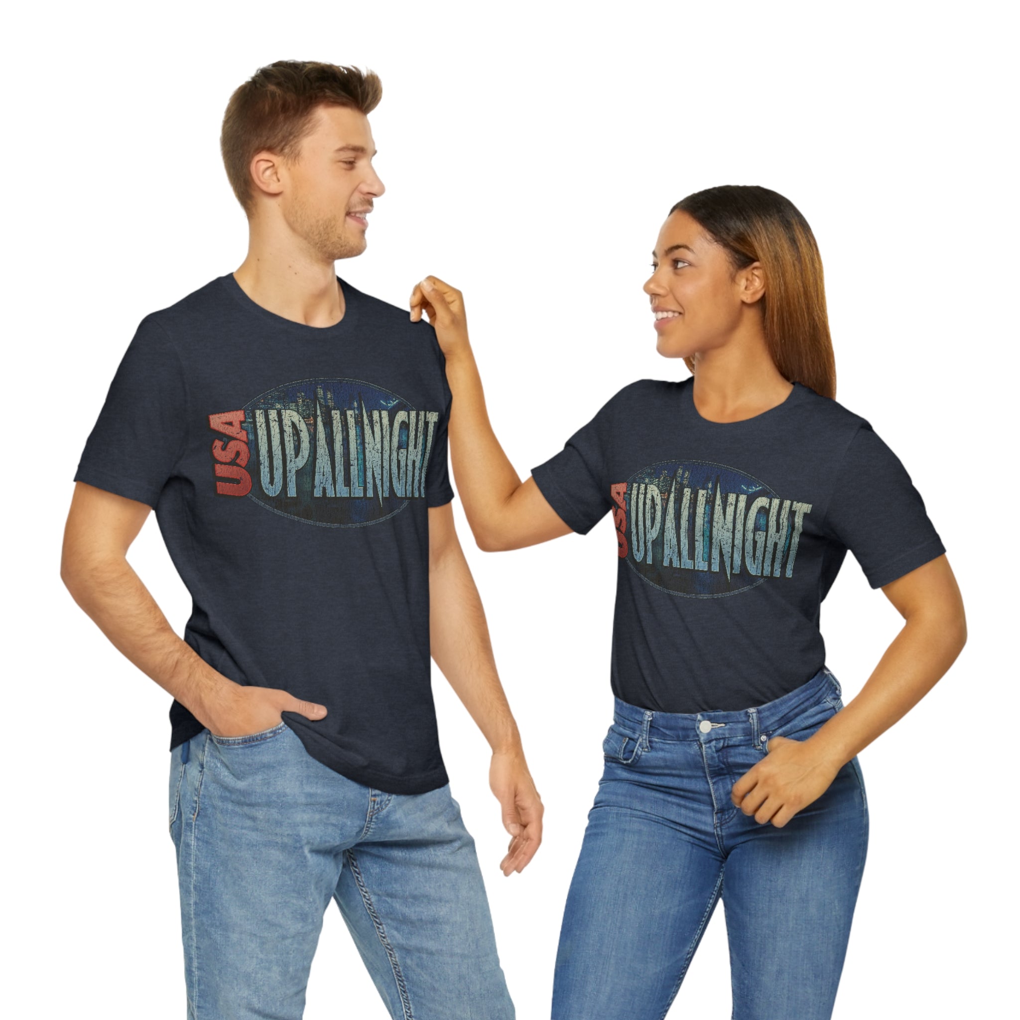 USA Up All Night 1989 Vintage Men's T-Shirt