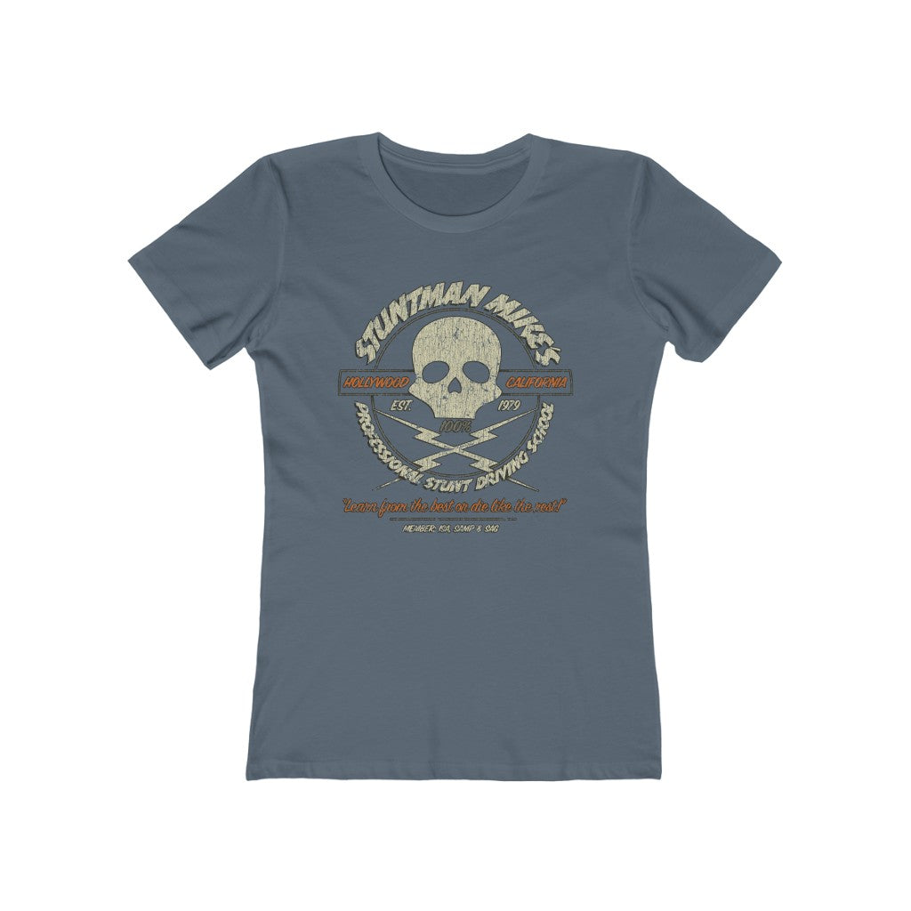 Stuntman Mike's Professional Stunt Driving School 1979 Vintage Women's T-Shirt