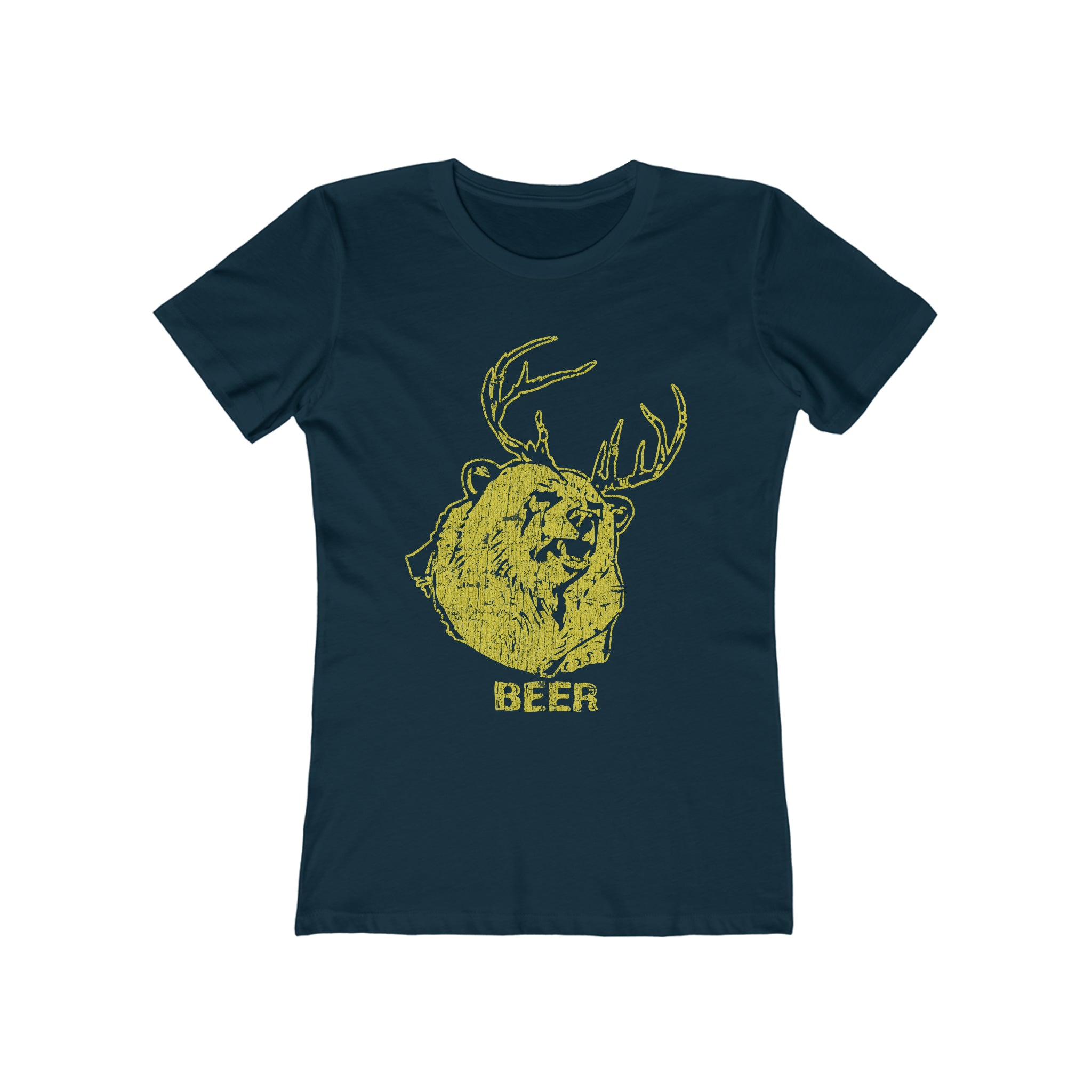 Bear + Deer = Beer 2010 Vintage Women's T-Shirt