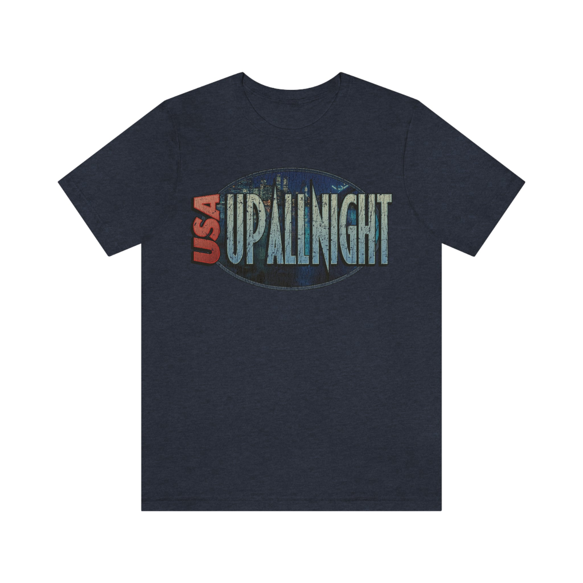 USA Up All Night 1989 Vintage Men's T-Shirt
