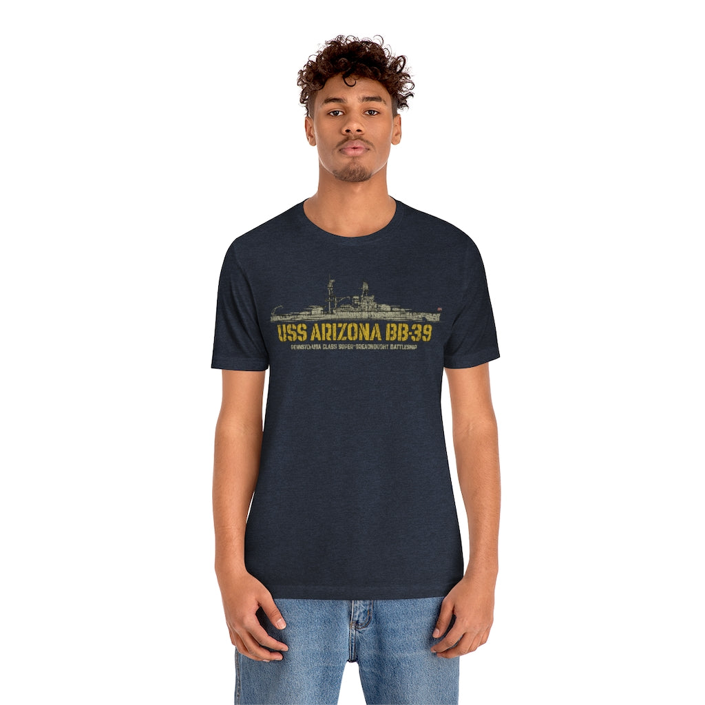 USS Arizona BB-39 1916 Vintage Men's T-Shirt