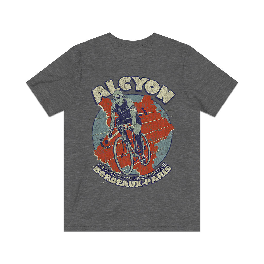 Alcyon Bordeaux-Paris Cycle Race 1938 Vintage Men's T-Shirt