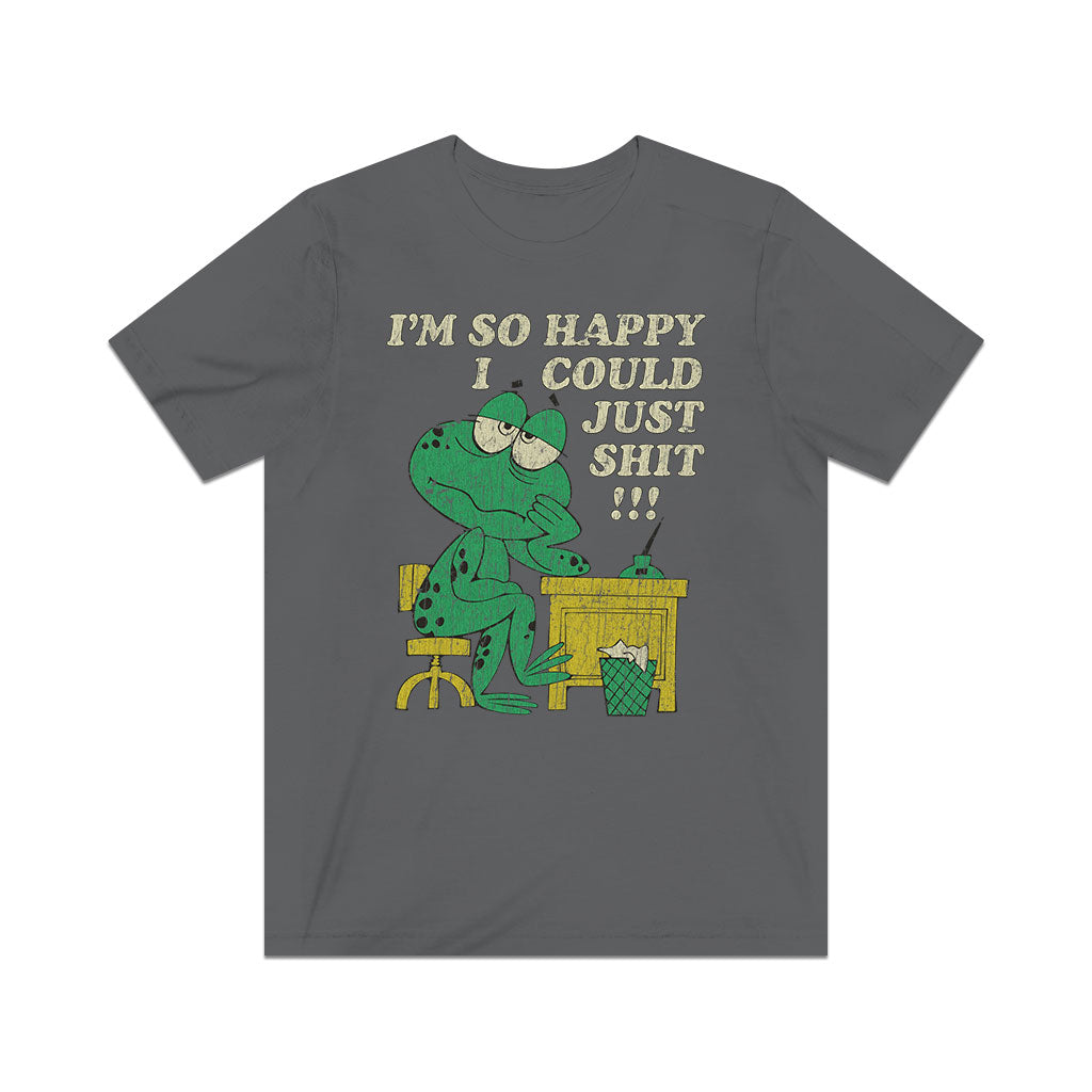 I'm So Happy I Could Just Shit 1977 Vintage Men's T-Shirt