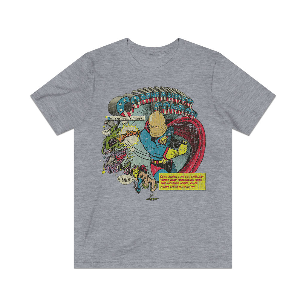 Commander Condom Mighty Thrust 1987 Vintage Men's T-Shirt