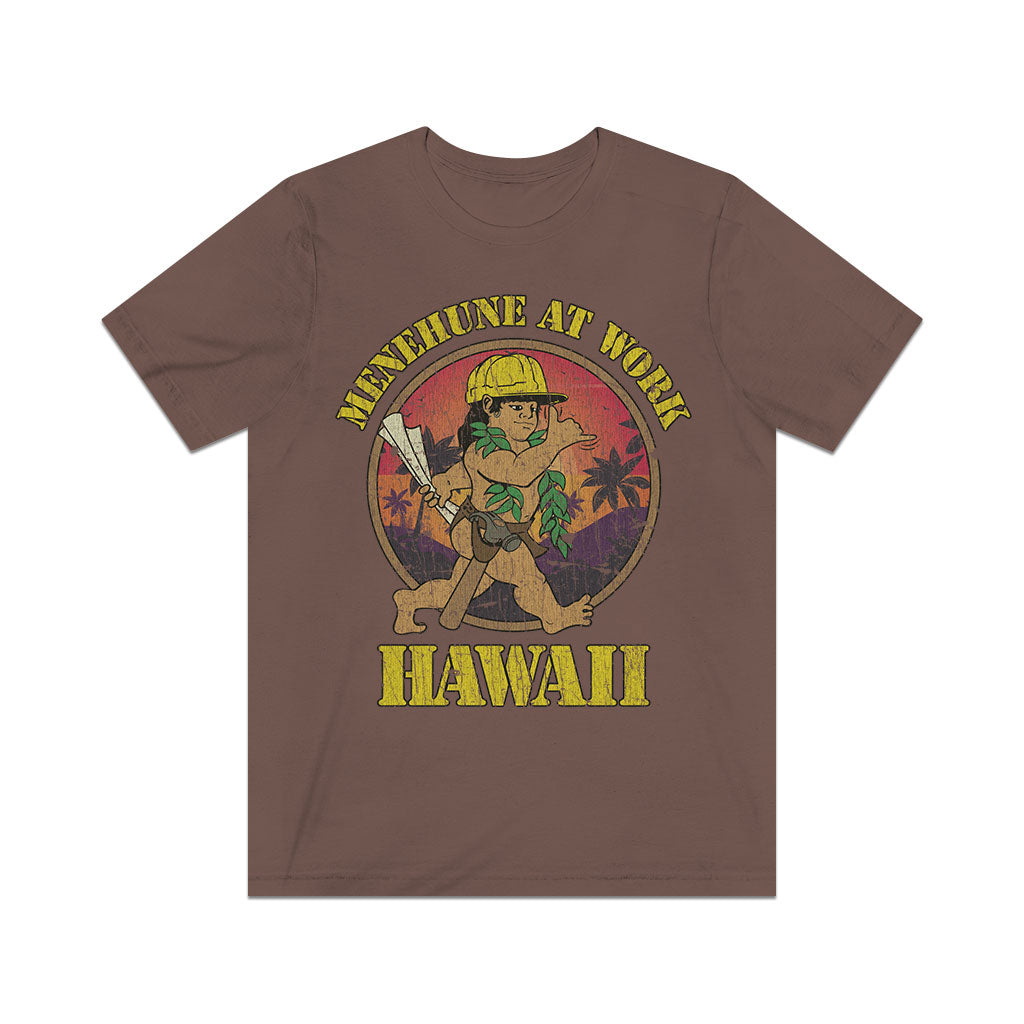Menehune at Work 1986 Vintage Men's T-Shirt