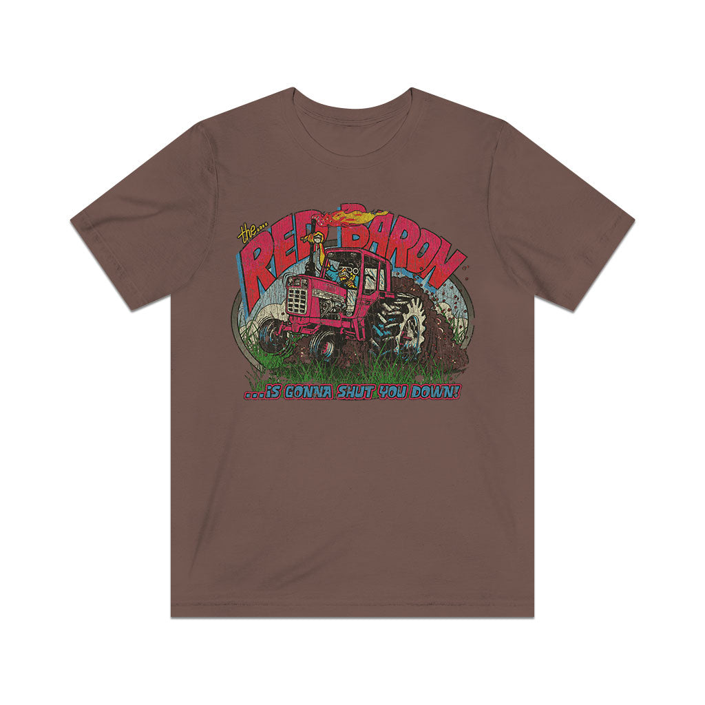 The Red Baron Monster Tractor 1981 Vintage Men's T-Shirt