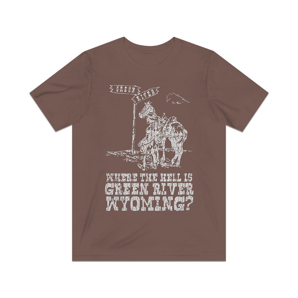 Where The Hell is Green River, Wyoming 1977 Vintage Men's T-Shirt
