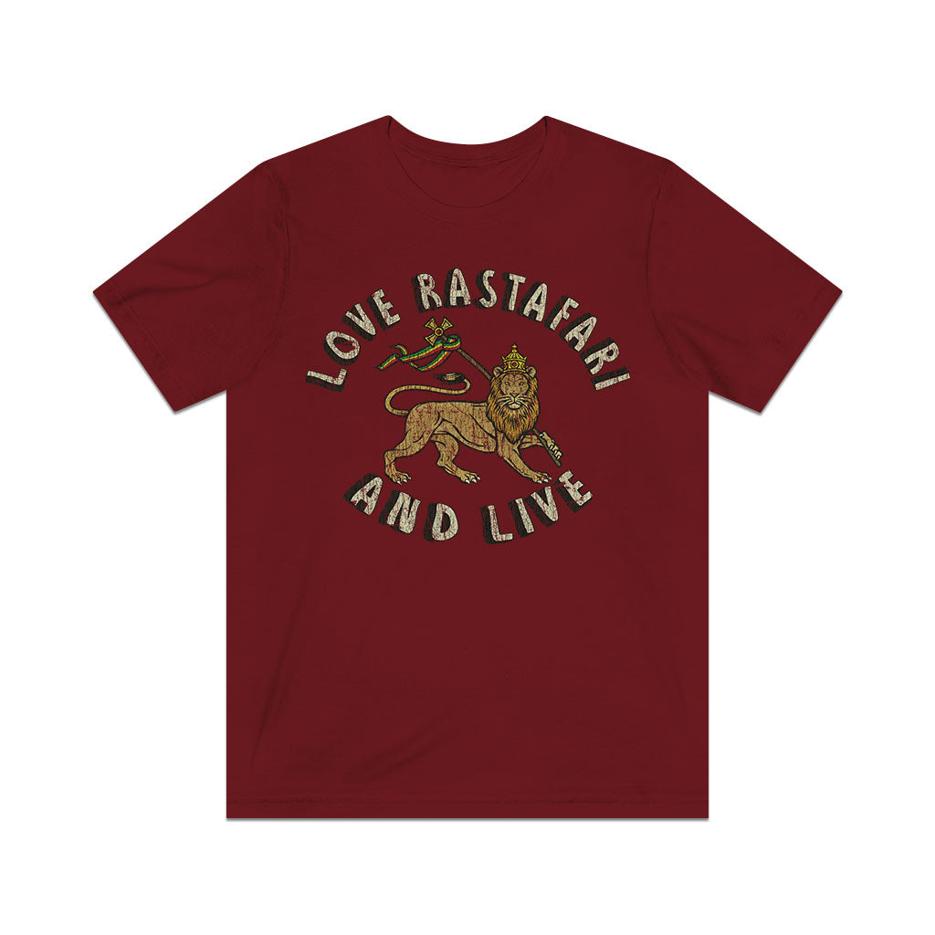 Love Rastafari And Live 1971 Vintage Men's T-Shirt