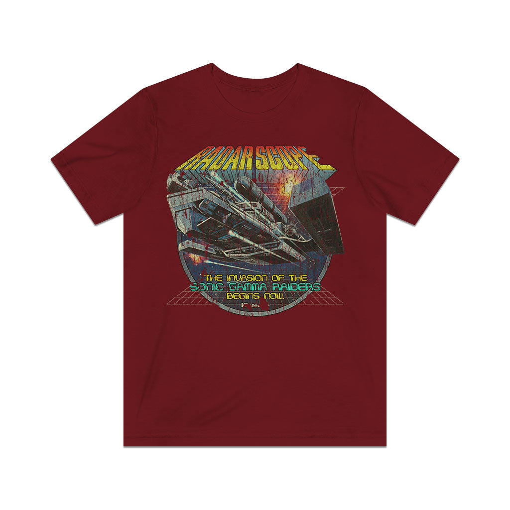 Radar Scope Sonic Gamma Raiders 1980 Vintage Men's T-Shirt