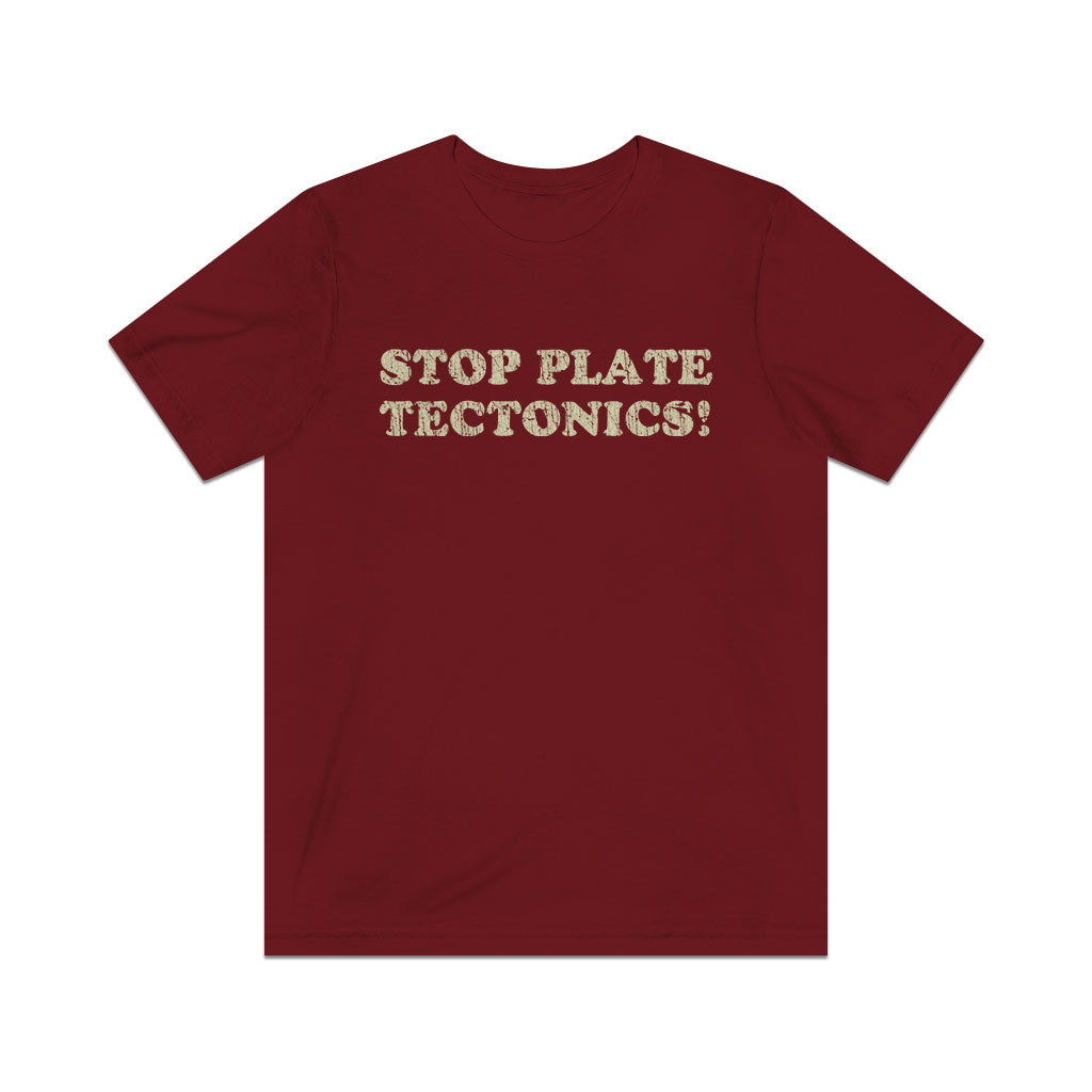 Stop Plate Tectonics 1991 Vintage Men's T-Shirt