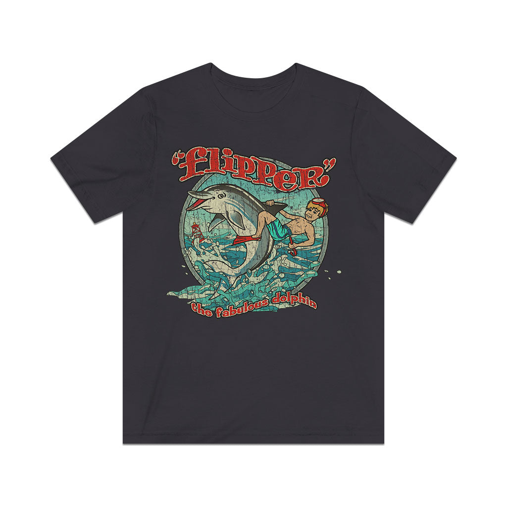 Flipper The Fabulous Dolphin 1964 Vintage Men's T-Shirt
