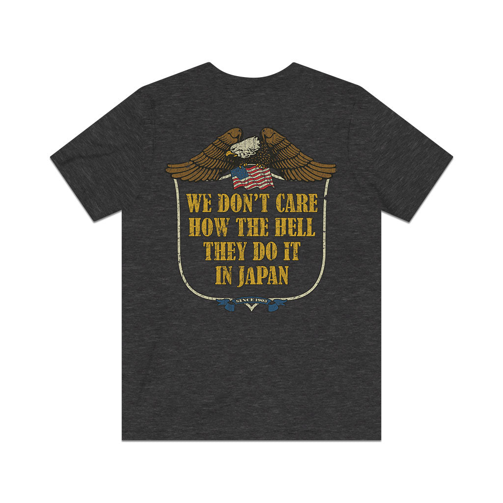We Don’t Care How the Hell They Do It in Japan 1979 F/B Vintage Men's T-Shirt