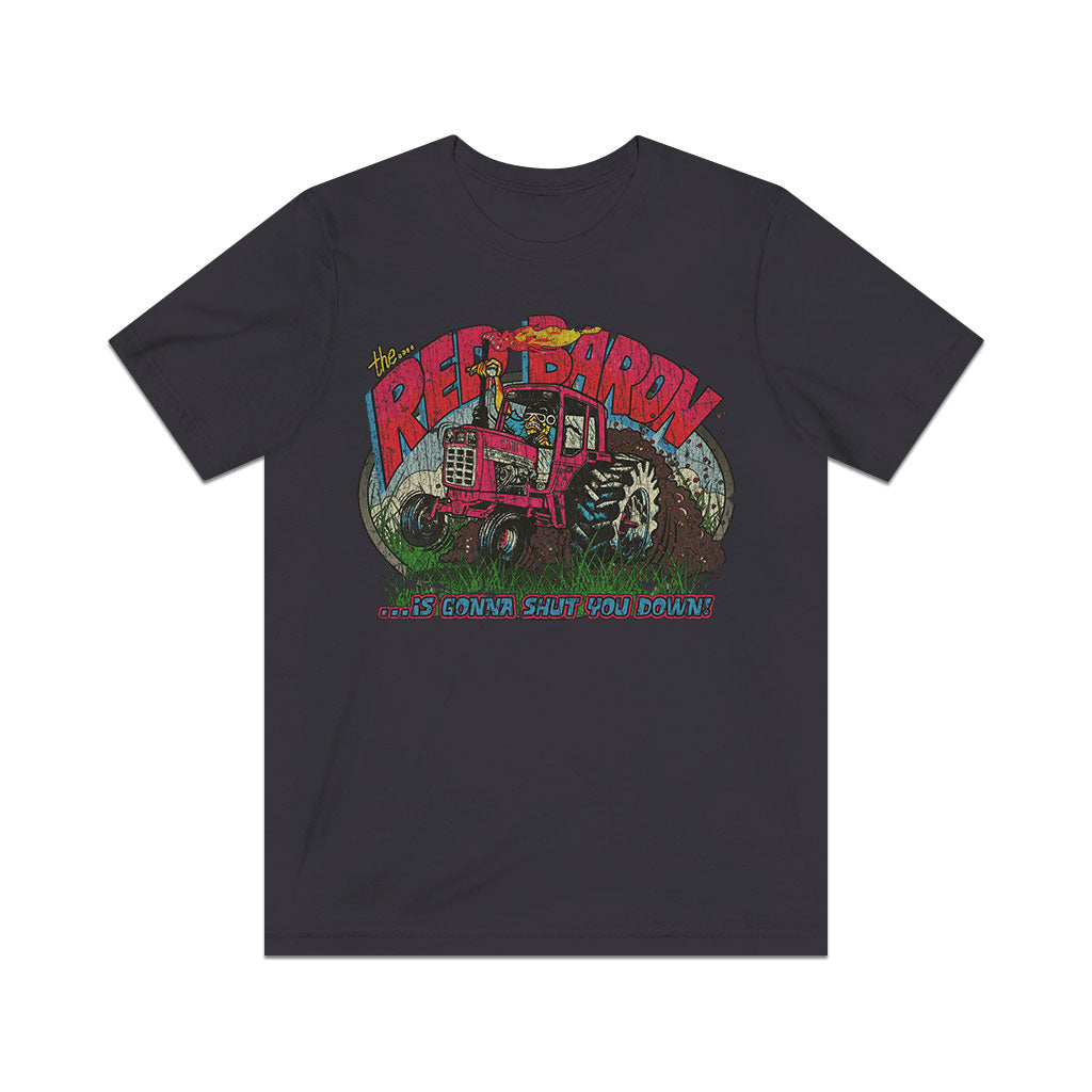 The Red Baron Monster Tractor 1981 Vintage Men's T-Shirt