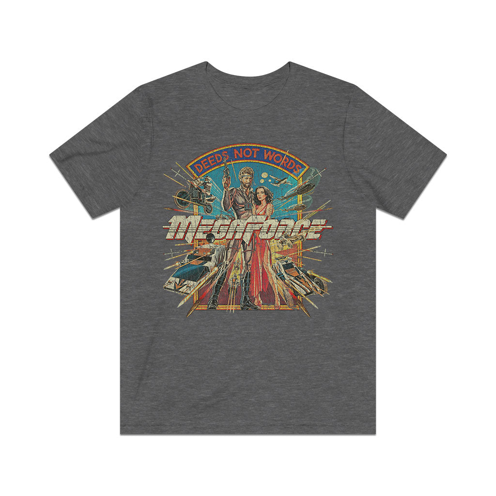 MegaForce Deeds Not Words 1982 Vintage Men's T-Shirt