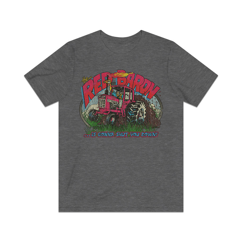 The Red Baron Monster Tractor 1981 Vintage Men's T-Shirt