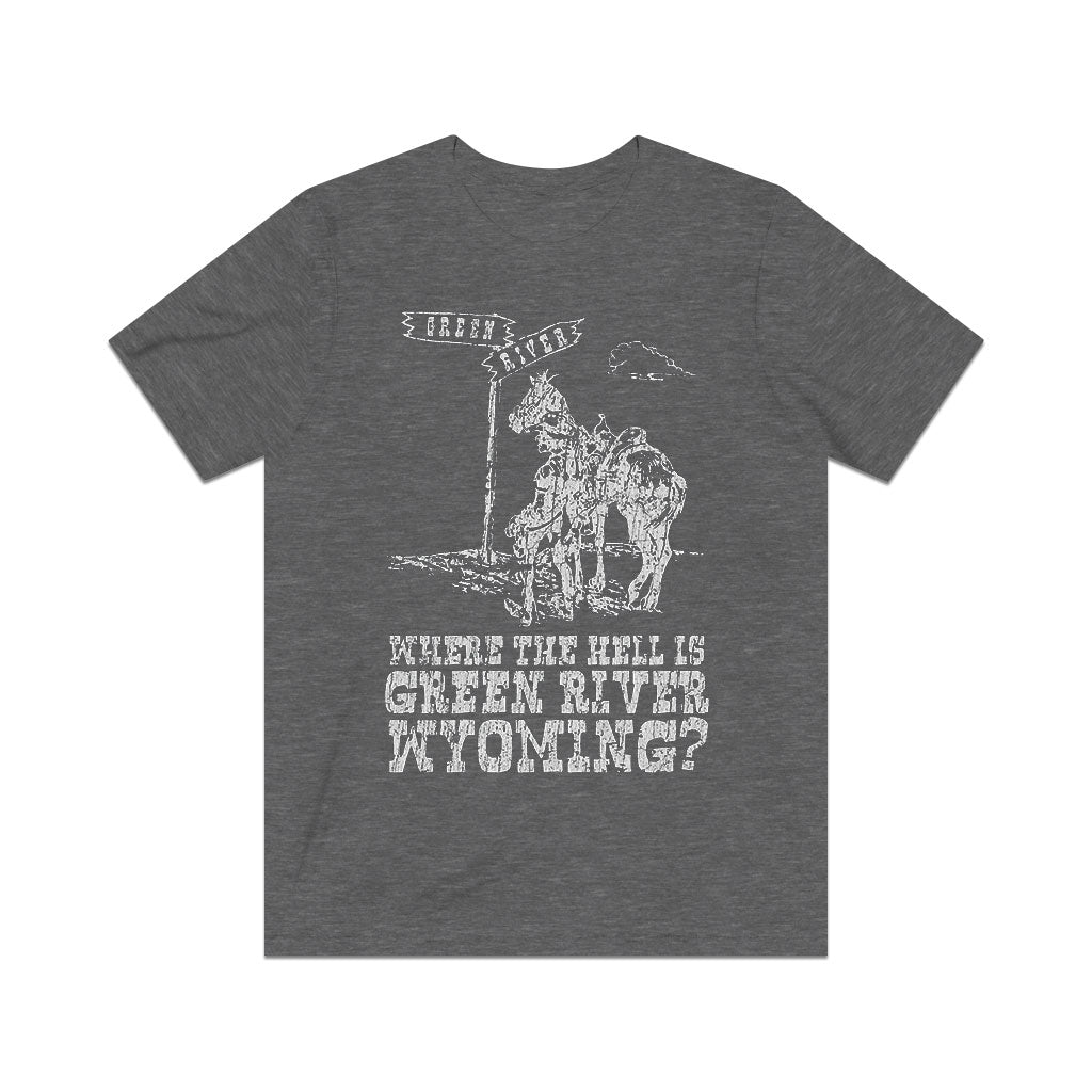 Where The Hell is Green River, Wyoming 1977 Vintage Men's T-Shirt