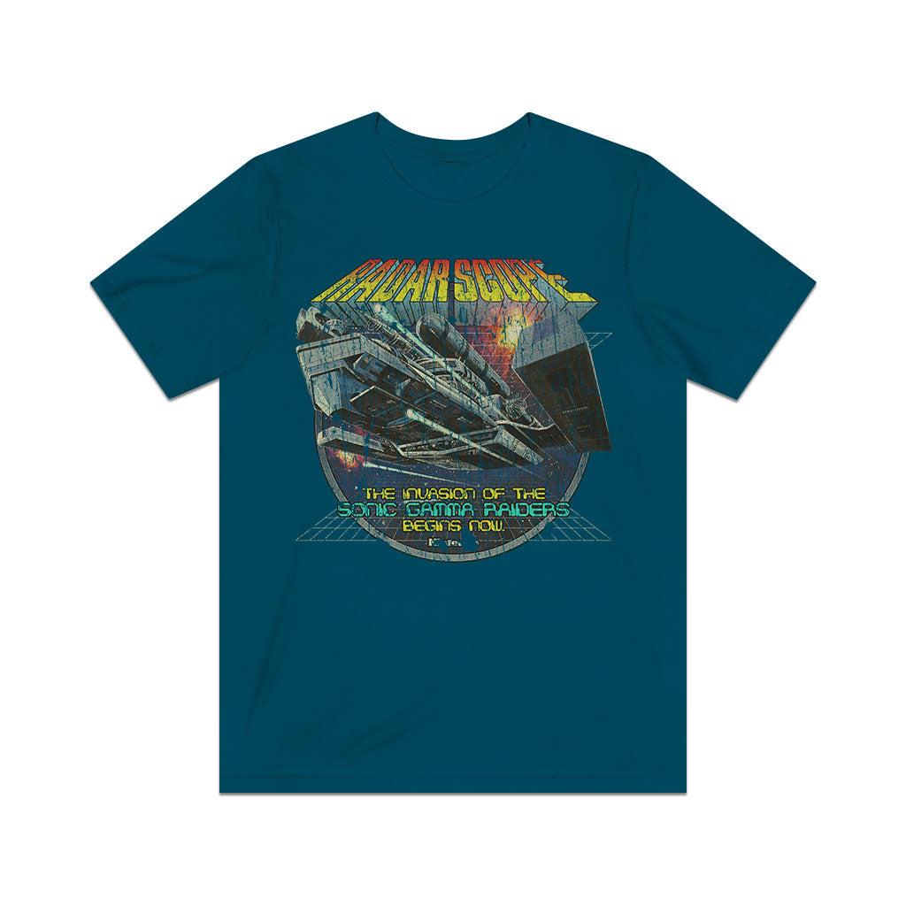 Radar Scope Sonic Gamma Raiders 1980 Vintage Men's T-Shirt