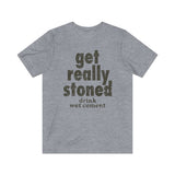 Get Really Stoned... Drink Wet Cement 1981 Vintage Men's T-Shirt
